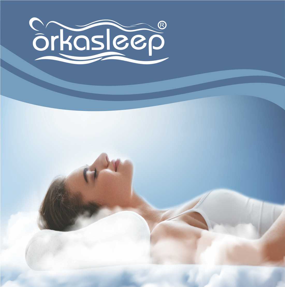Orkasleep Active Orthopedic Contour Neck Support Pillow for Sleeping, Neck & Shoulder Pain Memory Foam Solid Sleeping Pillow Pack of 1 view 3